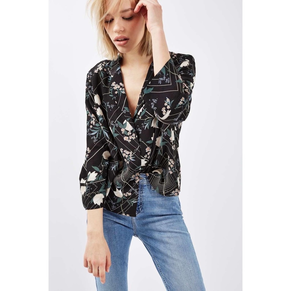 TOPSHOP Eastern Style Pyjama Floral blouse
